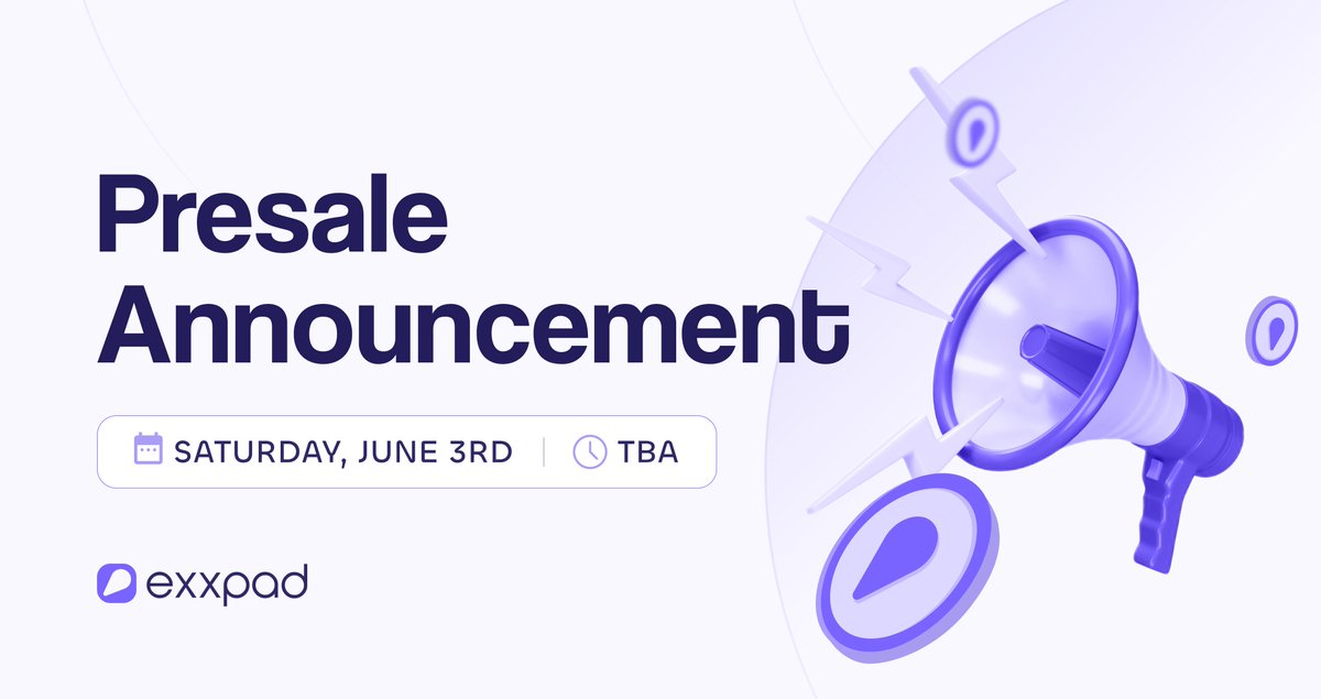 SAVE THE DATE: @exxlaunchpad XPAD TOKEN PRESALE ON SATURDAY JUNE 3rd, 2023! 📆

THREAD 🧵