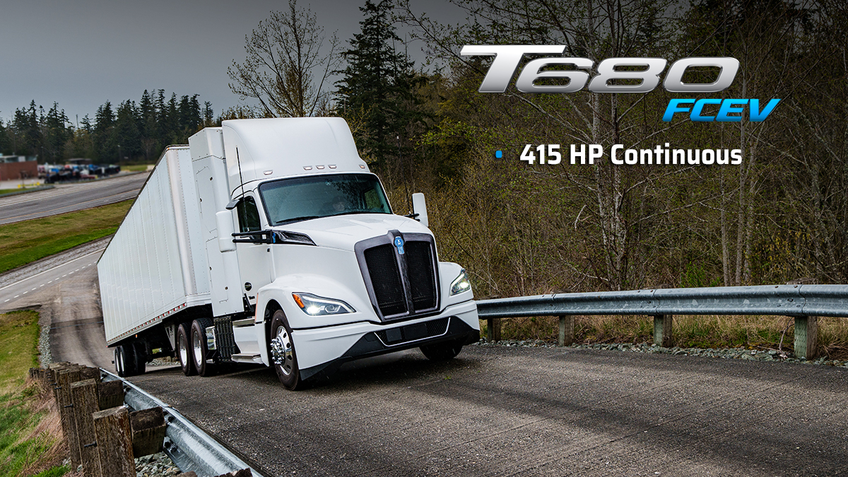 KenworthTruckCo's tweet photo. Are range and "refueling" downtime obstacles for your fleet’s zero-emissions targets? Take a look at the Kenworth hydrogen fuel cell T680 FCEV with a range of up to 450 miles: https://t.co/z5lFSPvG5K 
#Kenworth #Toyota #DrivingtoZeroEmissions #T680FCEV #FuelCell #Hydrogen https://t.co/bhQI7NTaDy