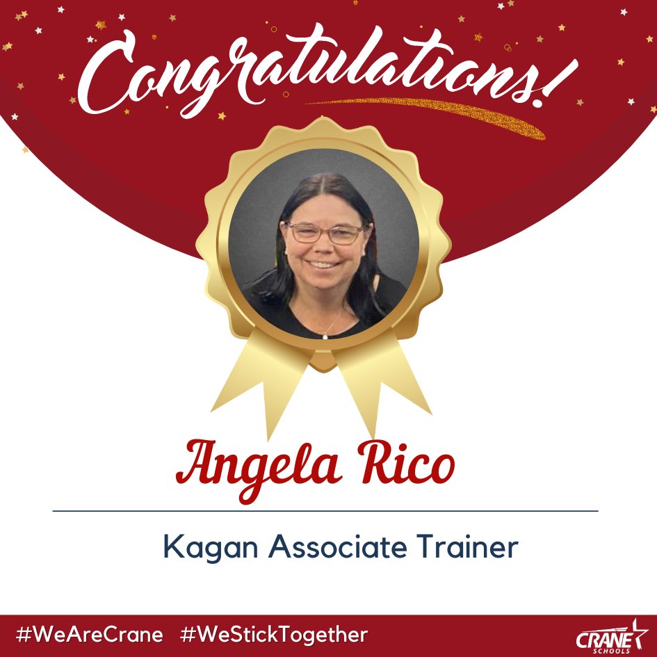 CraneSchools's tweet photo. ⭐️Day 10 of #CraneCelebrations! Congratulations to Ms. Rico for completing the program to become a Kagan Associate Trainer.  #WhyCrane #WeAreCrane #WeStickTogether https://t.co/SHIql8WLRu