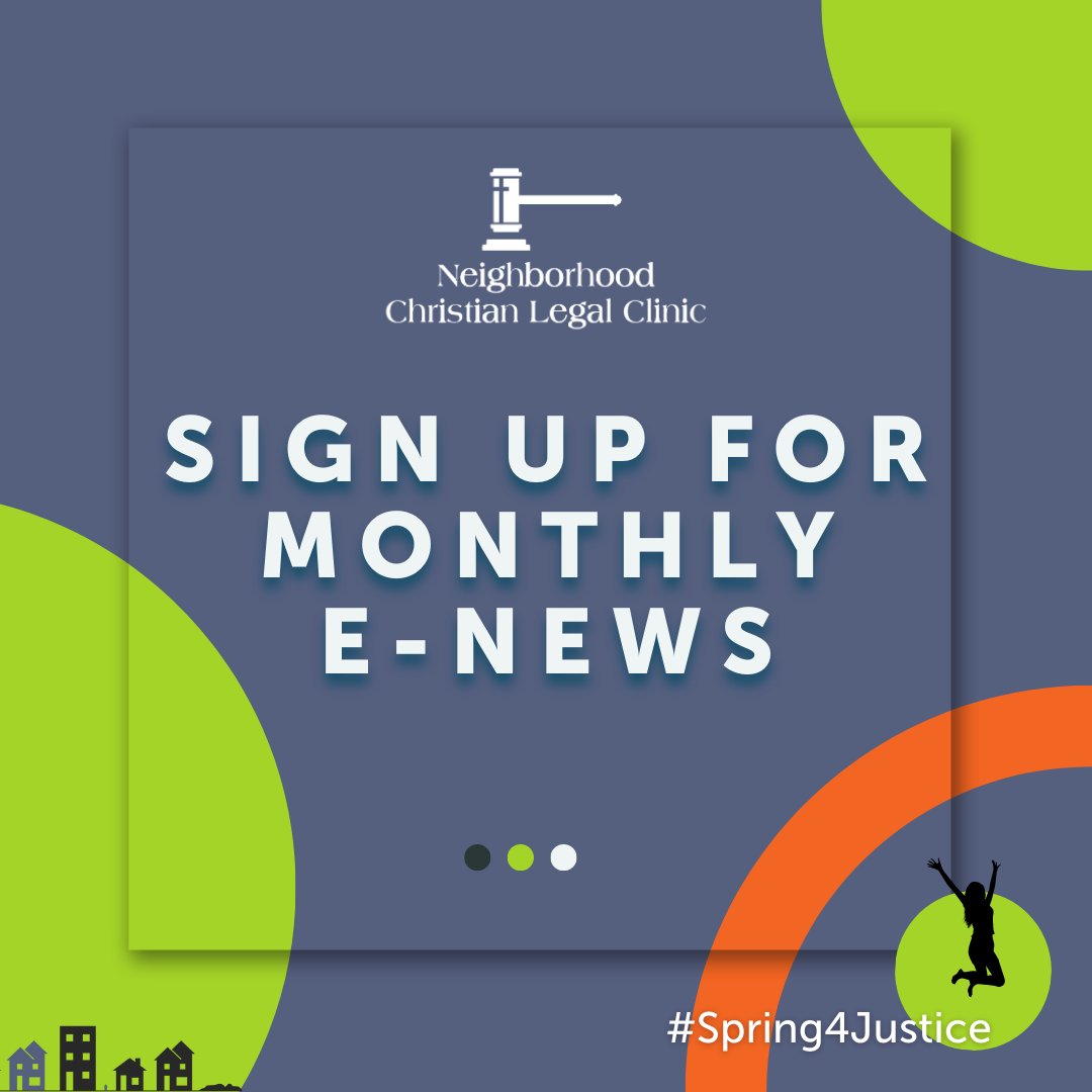 NCLegalClinic's tweet photo. #Spring4Justice ends today, but we want to keep in touch with you! Please sign up for our monthly e-newsletter at https://t.co/wtuBh92SKO to receive announcements about our services, upcoming events, and more. Thank you!
#news #stayintouch #email #newsletter #events #annoucements https://t.co/JkC0DUONES