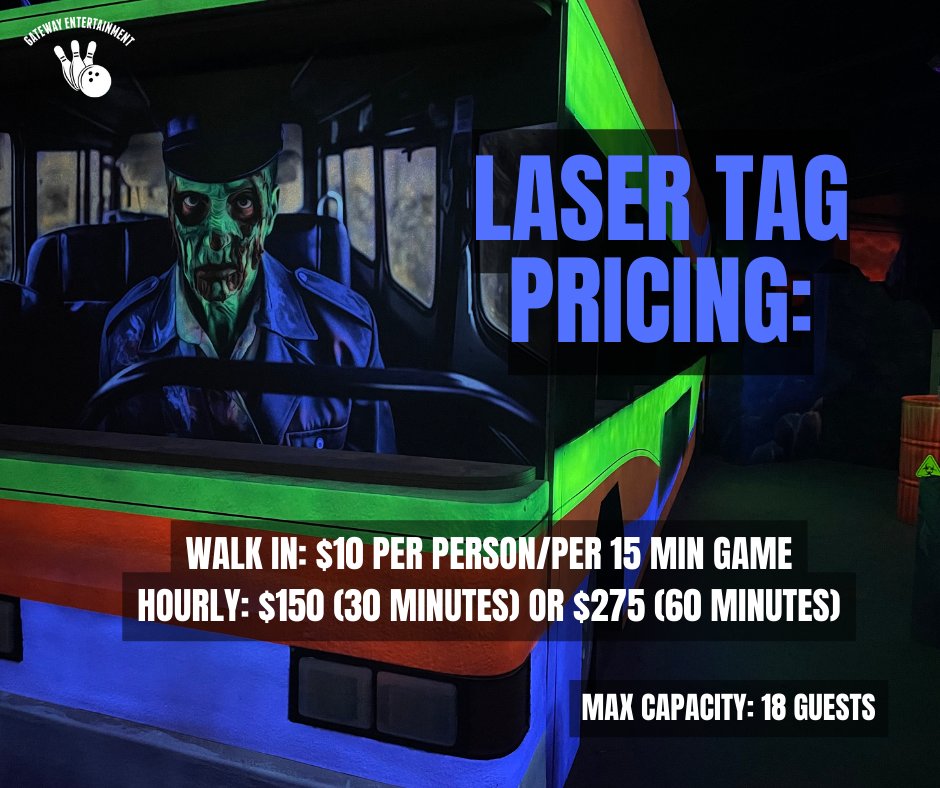 NOW OPEN! Come check out our fully renovated laser tag arena, with updated equipment and software. 
Call the reservations office (780-435-1922 EXT.1) to reserve the entire arena, or walk right in for an individual game! 💥
#gatewaylanes #nowopen #lasertag #yeg