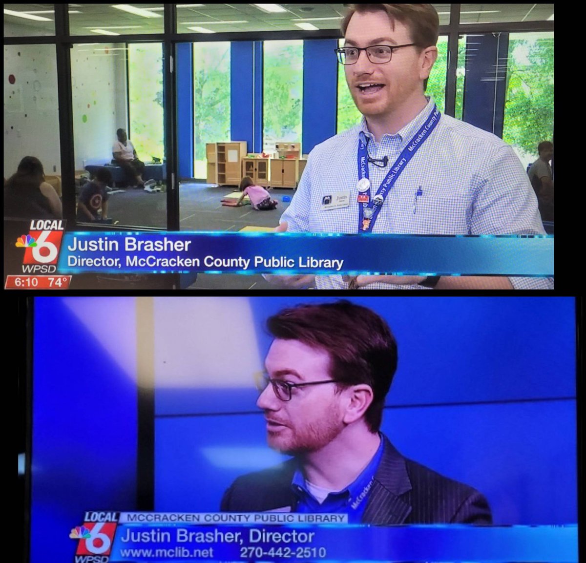 brashlibrarian's tweet photo. Being featured on TV twice in one day is a hit for my library and our summer reading. Be sure to check out what your local library has planned for summertime! https://t.co/4Ixd3cL4jc