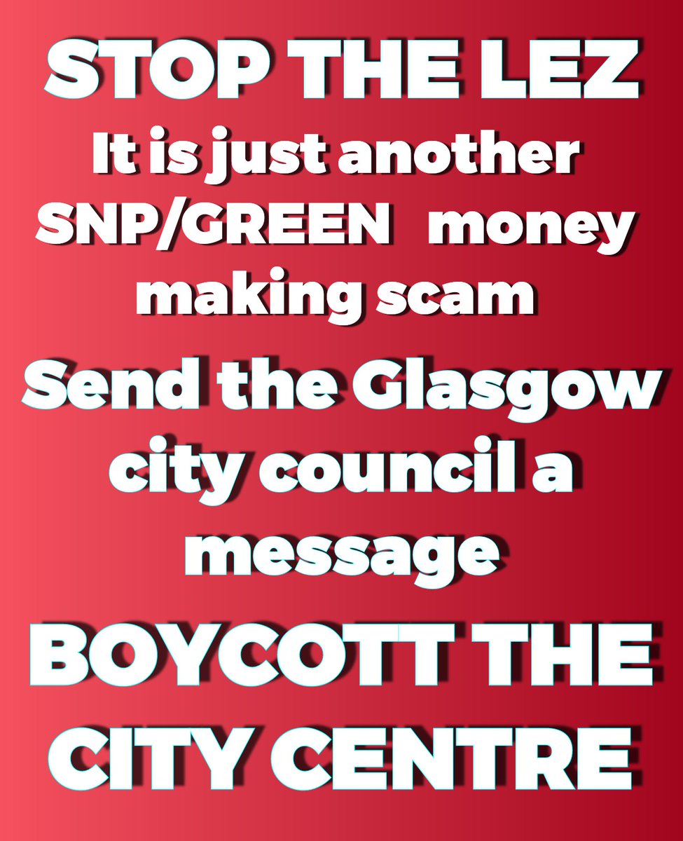 EKATE009's tweet photo. @GlasgowCC Stop the LEZ SCAM
#AitkenOut
#SNPGreensOut https://t.co/ddKISwtAx8