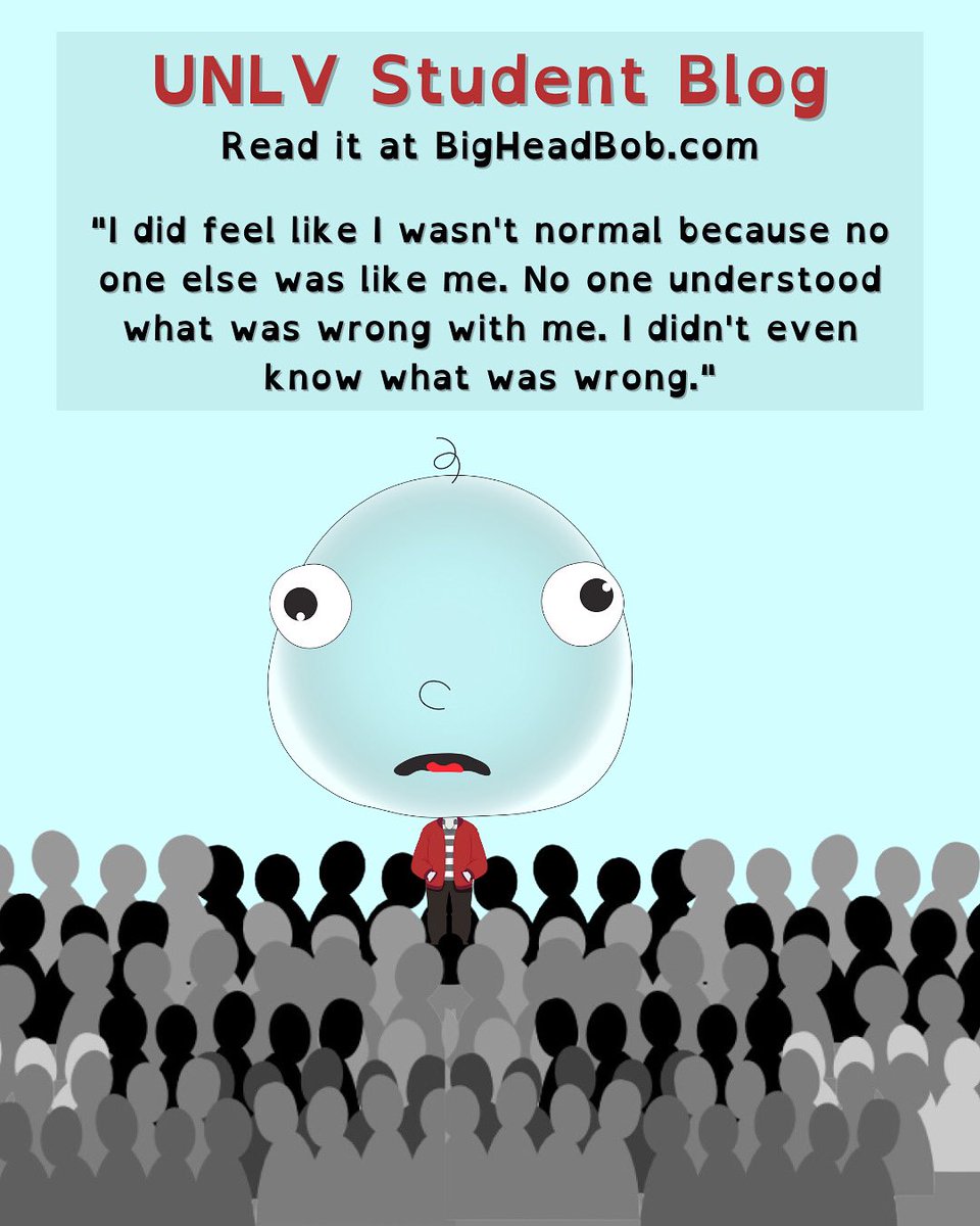 BIGHEADBOB's tweet photo. NEW BLOG about #socialanxiety on https://t.co/QgaKau6PKO. #unlv #studentblogger https://t.co/EyoTAaOsA7