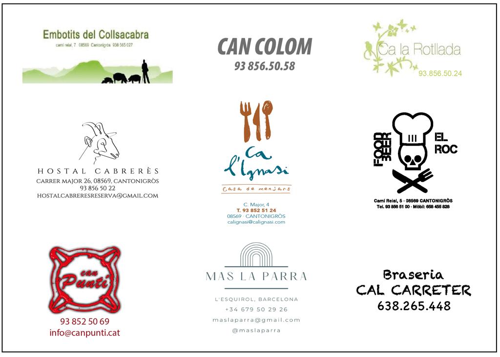 FemCorrent's tweet photo. Hi ha res millor que els comerços de Cantoni? Tots col·laborant amb la Cursa i tots de qualitat 🔝🔝 . Als vostres peus i agraidíssims,  Embotits del Collsacabra, Can Colom, @calignasidedebo , ca la Rotllada, Hostal Cabrerès, El Roc, Mas la Parra, Can Puntí i Cal Carreter!  👏👏 https://t.co/rI5gJbzcPt