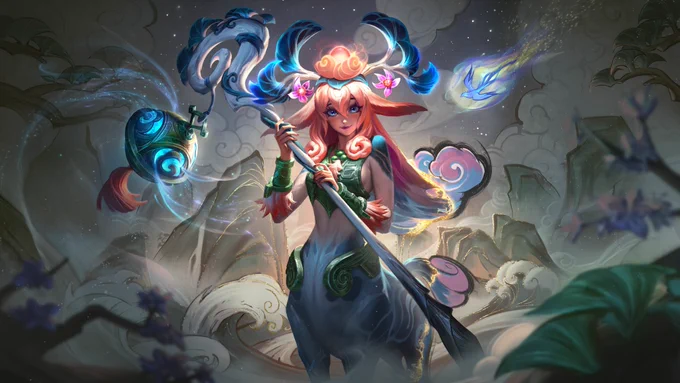 Más allá del papel hacia mundos recién pintados   Lillia pergaminos de Shan Hai Tahm Kench pergaminos de Shan Hai Bardo pergaminos de Shan Hai Kog'Maw pergaminos de Shan Hai