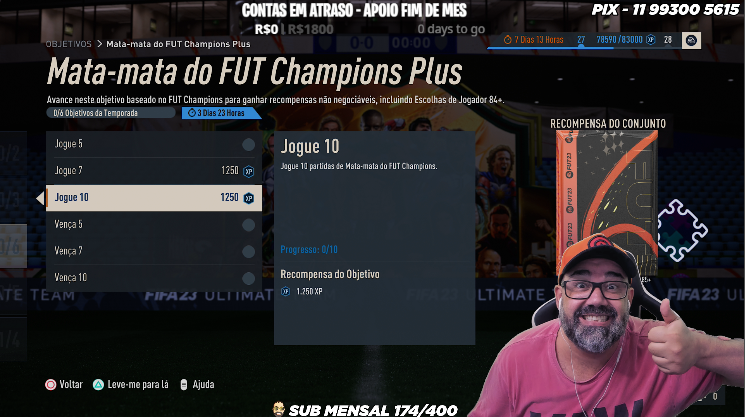 PODEM ATÉ ENTREGAR, MAS NÃO QUITEM PARTIDAS NO MATA MATA, SÓ DE JOGAR 10 PARTIDAS, TEM RECOMPENSAS.