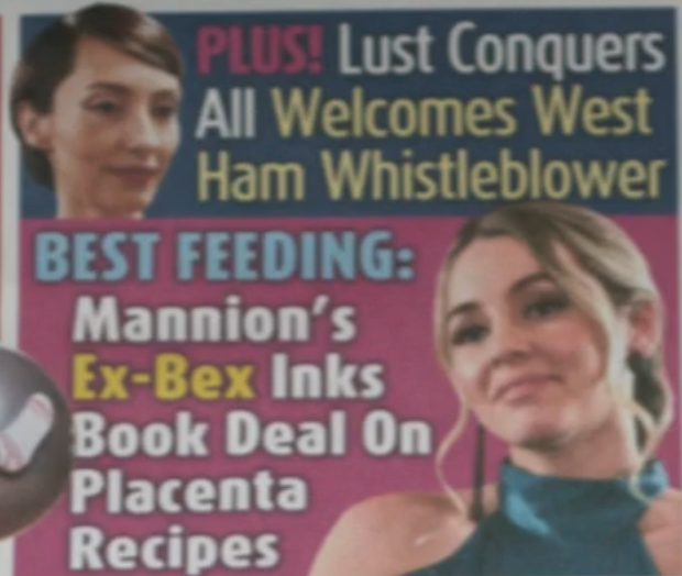 These extra tabloid headlines are so funny... Zorro has a movie! Shandy launched her Starf*cker app??? Zava unretires and goes to LAFC??? Jack beefing with her dad??? Bex has placenta recipes??? 😭📷#TedLasso #TedLassoFinale #TedLassoFinale