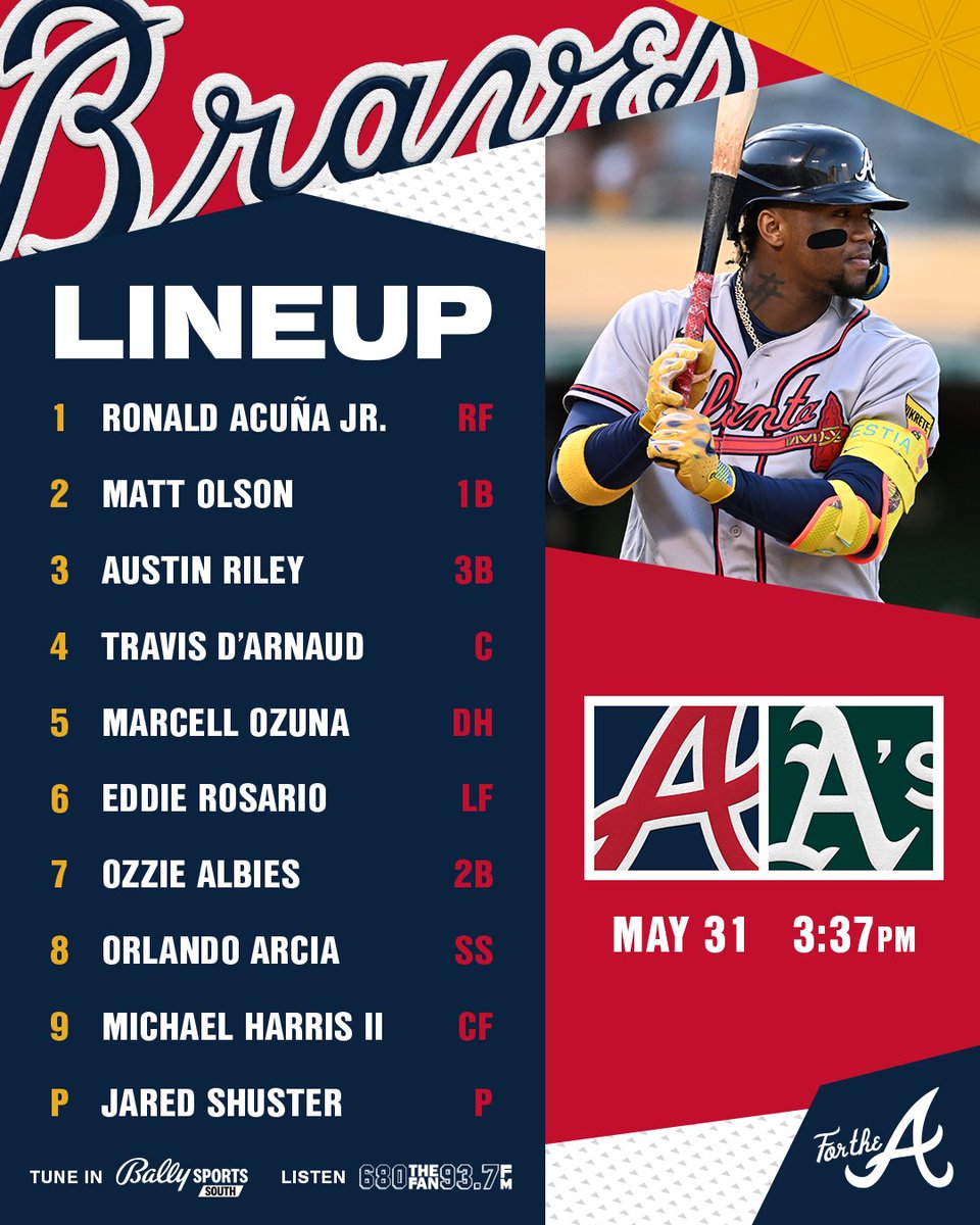 Shuster gets the start.

#ForTheA