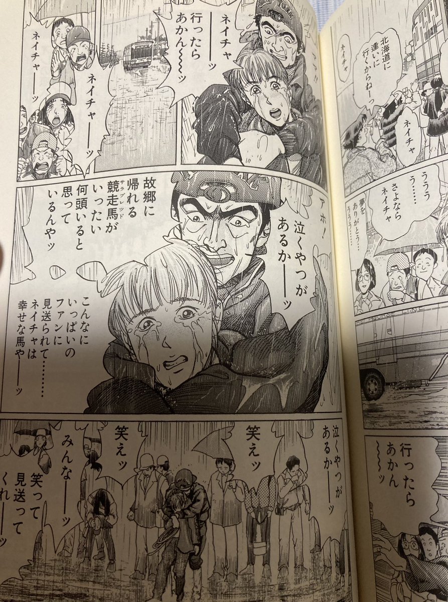 03tropico's tweet photo. ナイスネイチャの訃報を聞いて、
「優駿たちの蹄跡」ナイスネイチャと馬場厩務員の話を読み直す…
鼻水出るくらい泣けるのだけど、
「笑え！」と馬場さんに怒られてしまうね💦 https://t.co/FhQz3P2OxP
