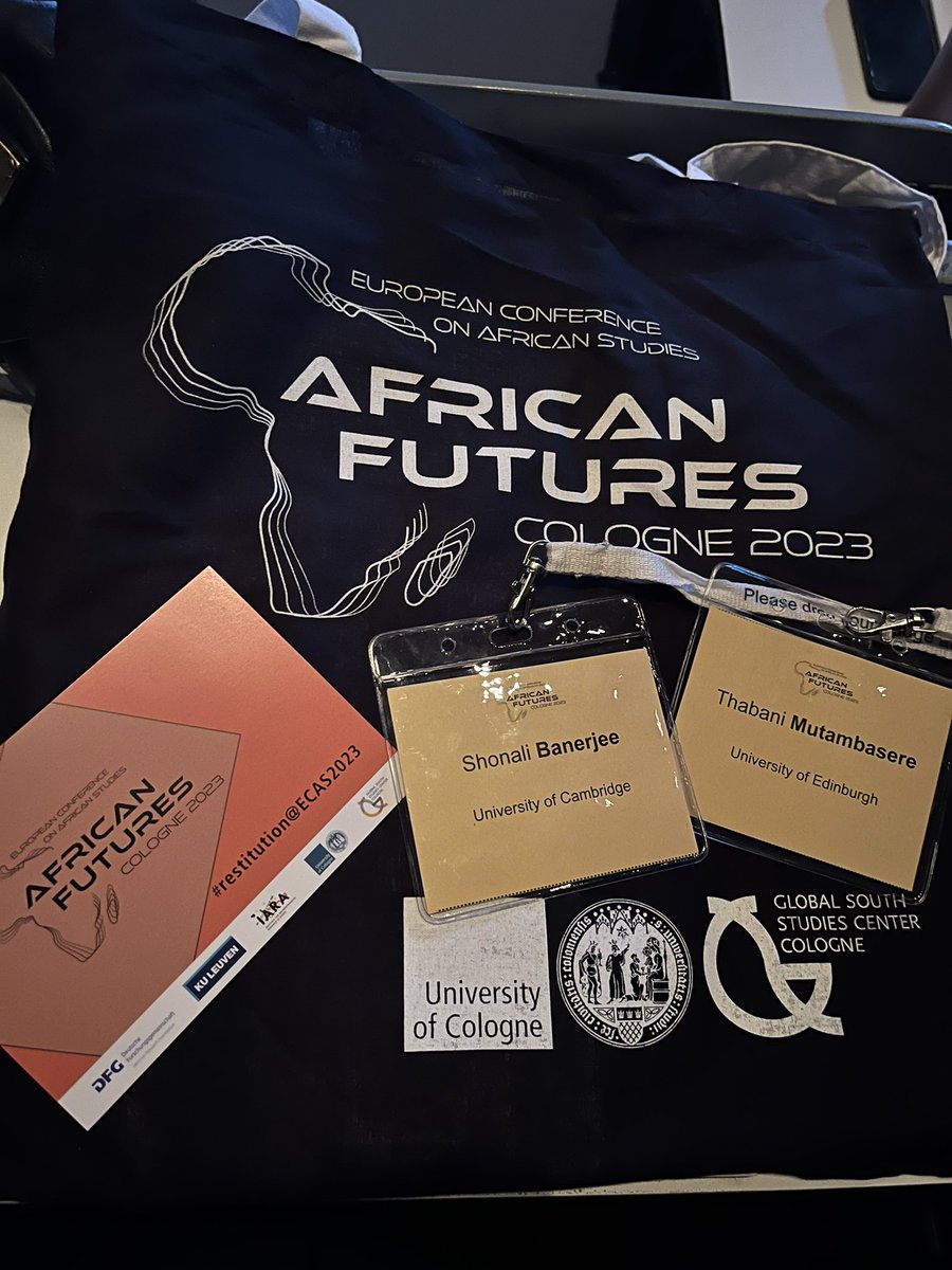 BanerjeeShonali's tweet photo. 8+ years later, @thabani_sere and I are finally attending a conference together! Delighted to be representing @CambridgeCSP at this year’s #ECAS2023 in Cologne. Powerful opening insights: Is there a future for African Studies in Europe? https://t.co/qwiyLGaWlK