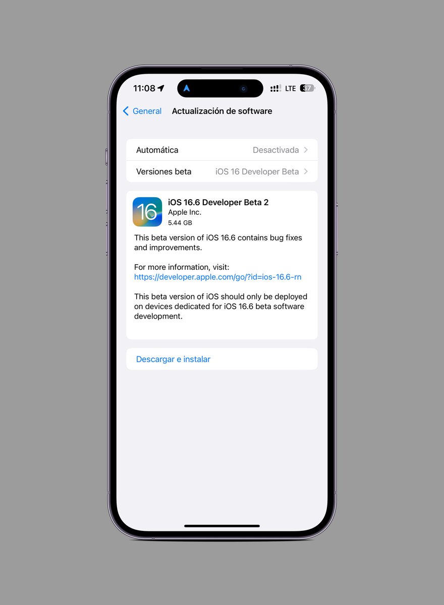 jeff_umanzor's tweet image. iOS 16.6 Developer Beta 2 (20G5037d) has been released. #iOS166 #iOS166DevBeta2
