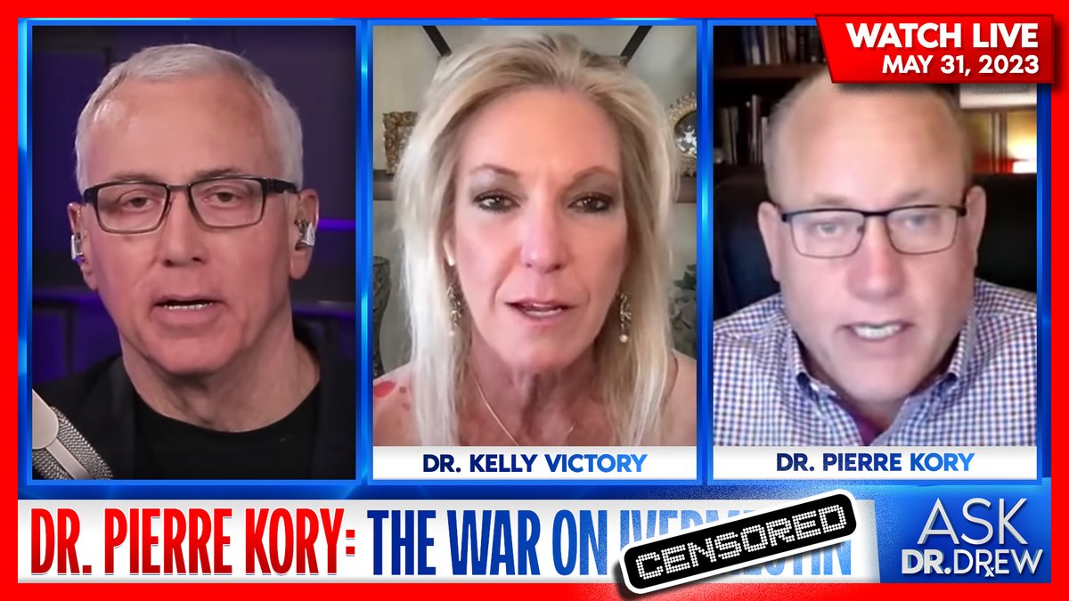 Set your clocks and plan to join me live this afternoon with @DrDrew and @PierreKory!  We'll be talking about the egregious censorship on #EarlyTreatment options for COVID, including the all-out WAR on #Ivermectin and Dr. Kory's new book on the topic! ! 3:00pm PT/6:00pm ET on…