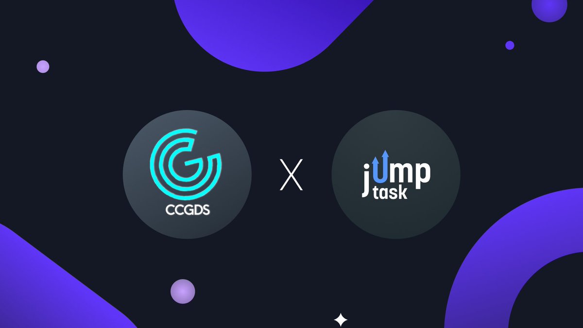 JumpTask_app's tweet photo. 🎉 Big news alert! 🎉

We're excited to announce that Jumptask has partnered with @CCGDS_Official  to offer you an amazing opportunity to earn $JMPT! 💰💸

100 lucky winners will have the chance to add $JMPT to their wallet simply by completing tasks in Galxe (no gas fees). Get started here ➡️ https://t.co/xthsvP6Q5v

Don't miss out on this incredible opportunity! Act fast and get started now! 🏃‍♂️💨💥