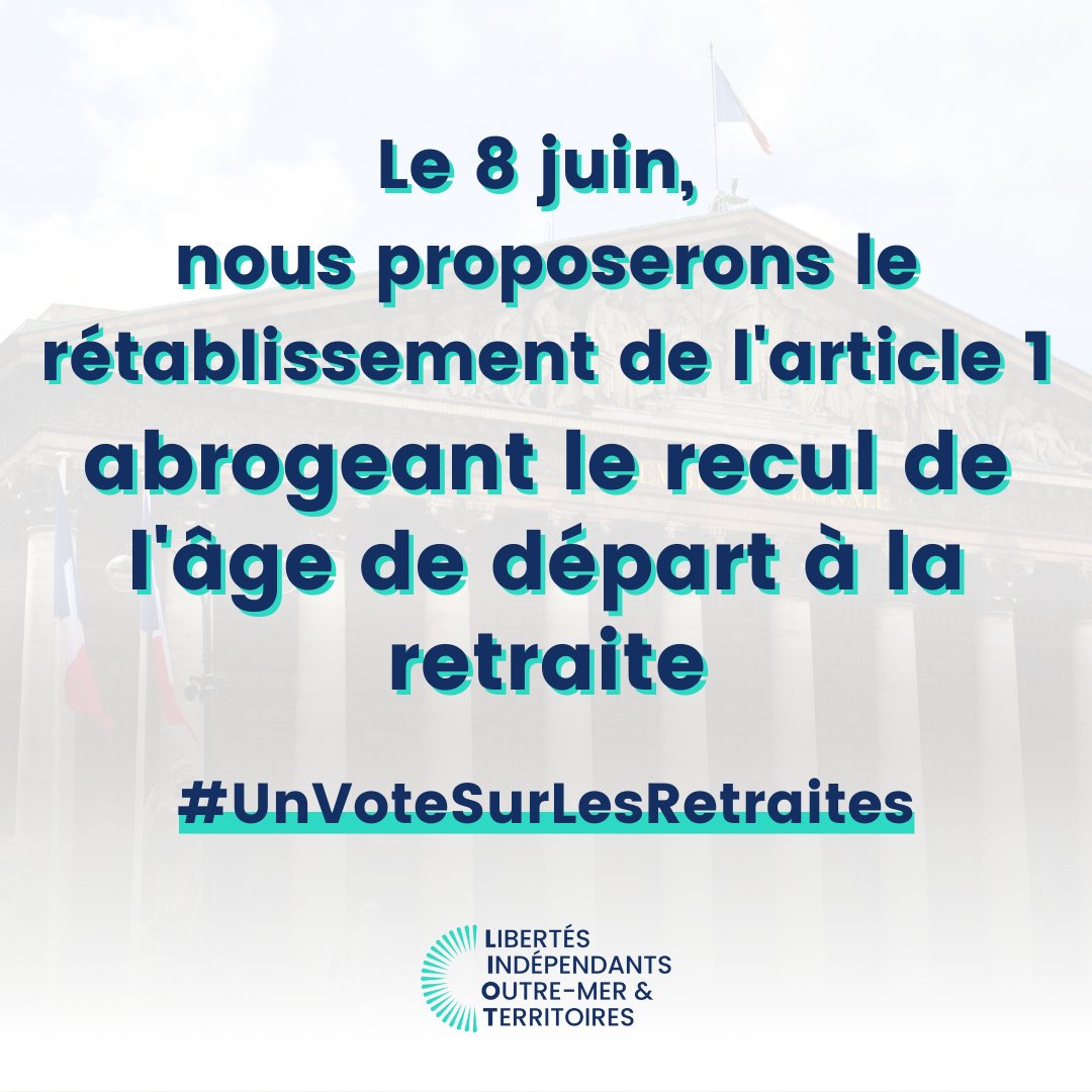 ❌ La majorité et des députés Républicains ont vidé notre proposition de loi de son sens en commission ! 

➡️ L'article 1 relatif à l'abrogation du recul de l'âge de la retraite a été rejeté.

📅 Le 8 juin, nous proposerons le rétablissement de cet article !