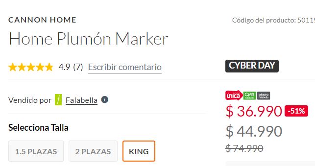 joc_andres's tweet photo. @FalabellaAyuda trato de comprar un plumón que dice 36.990 en la pagina y cuando lo agrego al carro 54.990.- y con despacho a 4990 cuando dice q es gratis.,son muy ladrones @SERNAC @CyberDaysChile https://t.co/uthLYptzmi