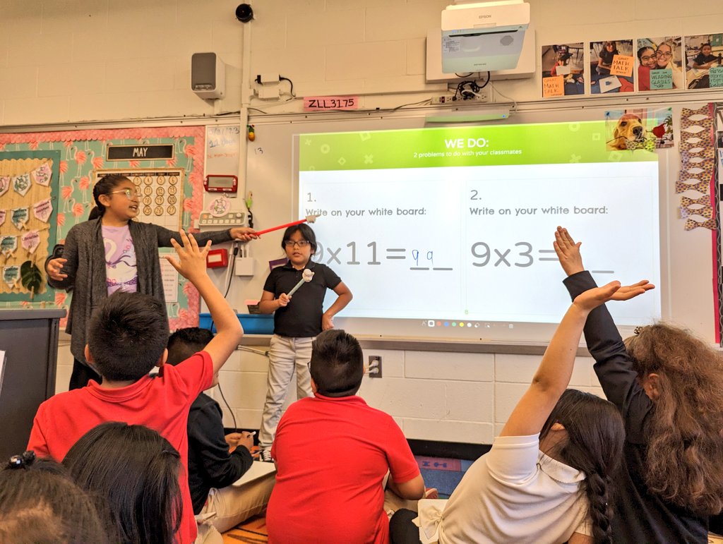 MsValentinoRBPS's tweet image. Our first &quot;Be the Teacher&quot; group did an AMAZING job teaching a multiplication strategy today. They even prepared a number talk, small group center games, homework, test, &amp;amp; digital activities! We definitely have some future teachers on our hands! @MrsGirardiRBPS @rbpsEAGLES