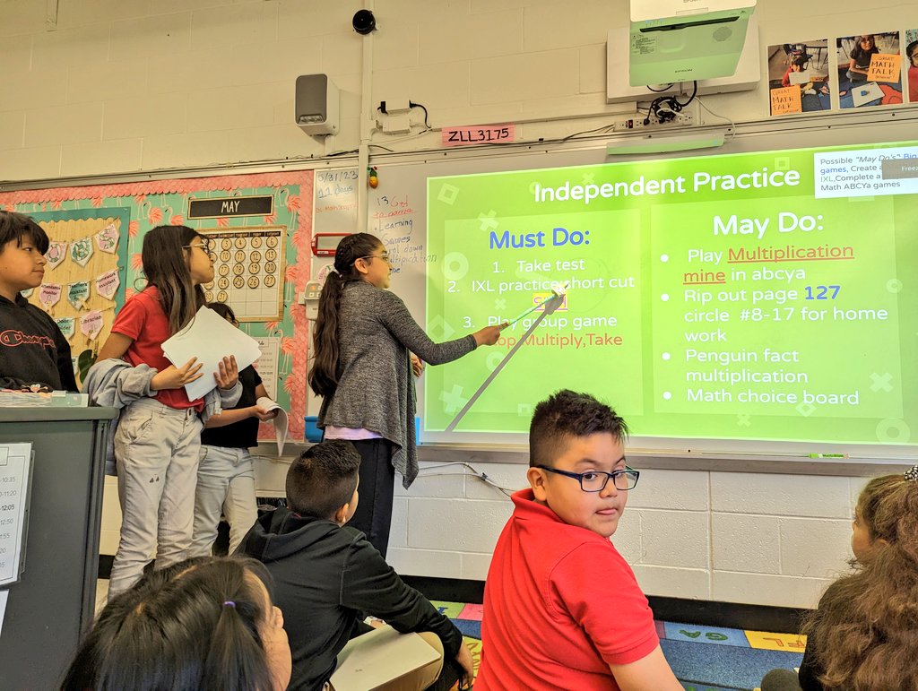 MsValentinoRBPS's tweet image. Our first &quot;Be the Teacher&quot; group did an AMAZING job teaching a multiplication strategy today. They even prepared a number talk, small group center games, homework, test, &amp;amp; digital activities! We definitely have some future teachers on our hands! @MrsGirardiRBPS @rbpsEAGLES