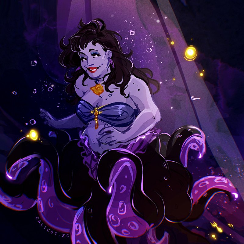Sketch of a young Ursula because Villains are so good I don't make
