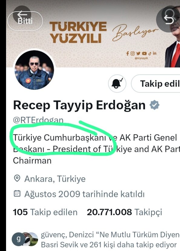 Türkiye "Cumhuriyeti" Cumhurbaşkanı olması gerekmiyor mu 🤔🤔
Siz yazmayın sizin yerinize Bizler  yazarız   
GURURLA