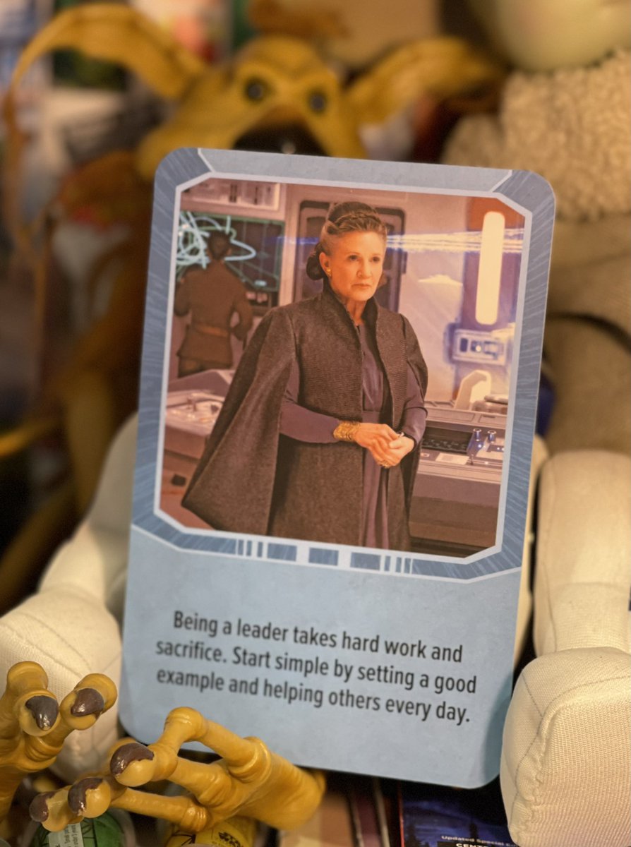 StarWars_77_AF's tweet photo. Being a leader takes hard work and sacrifice. Start simple by setting a good example and helping others every day.
#InnerJedi #StarWars #Humpday #WednesdayMotivation #GeneralOrgana #Leia https://t.co/iOjSYKwTDn