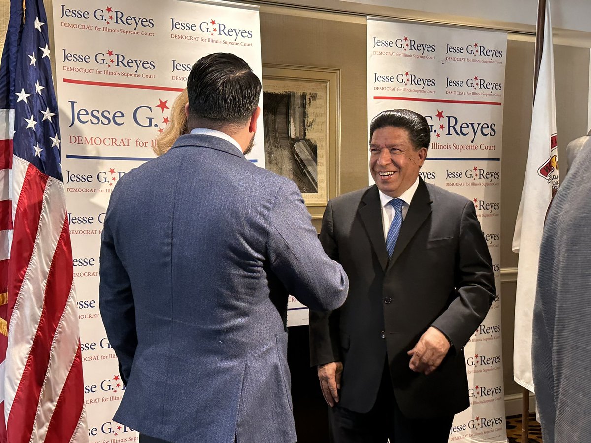 gracebarbic's tweet photo. Illinois 1st District Appellate Justice Jesse G. Reyes announced today that we will be running for the Illinois Supreme Court in 2024. If elected, he would become the first Latino to serve on the highest court in the state. https://t.co/48ZKx4uhyf