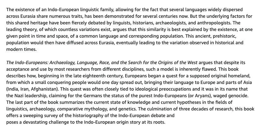 JPDemoule's tweet photo. Parution ce mois-ci de la traduction américaine, chez Oxford University Press, de mon livre sur les Indo-Européens, avec quelques mises à jour, notamment sur la génétique, ses apports et ses résultats contrastés. Avec commentaires, au dos, de David Wengrow et Marc Vanderlinden. https://t.co/aFY0qvA6gj