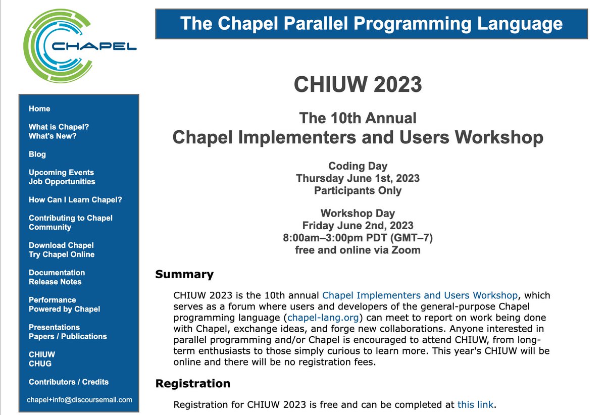 Chapel Language tweet media