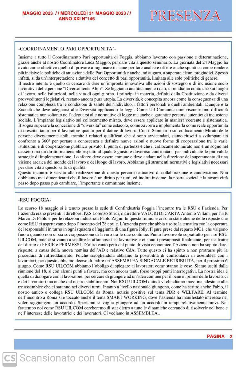UilcomFoggia's tweet photo. 🔷PRESENZA UILCOM🔷 https://t.co/vf4Hm9IJrN
