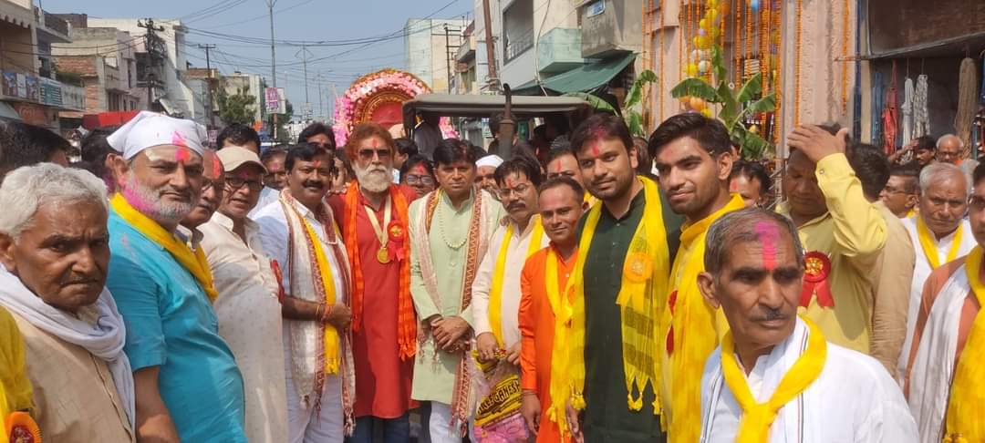 tejendrabjp's tweet photo. सिद्धपीठ श्री विश्वकर्मा धाम शामली पर प्राण प्रतिष्ठा समारोह के पुनीत अवसर पर आयोजित शोभायात्रा का हरी झंडी दिखाकर शुभारम्भ किया। https://t.co/oQT1BbBQTR