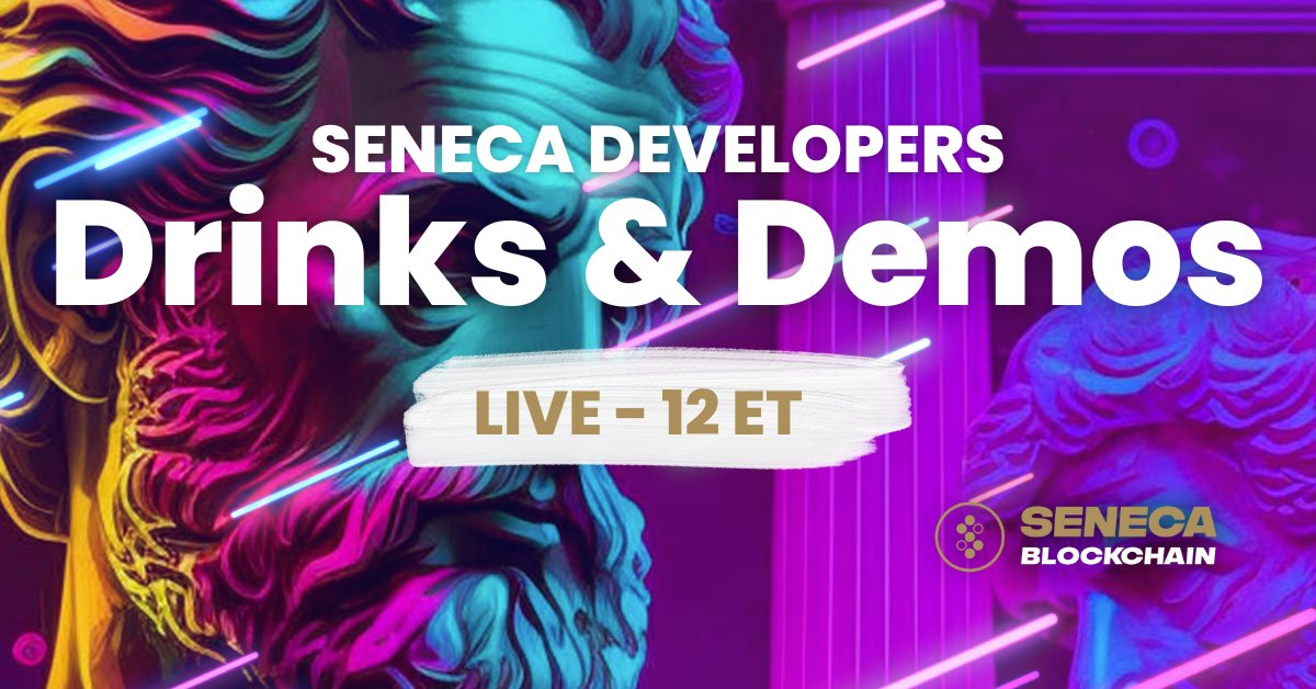 Join the Seneca engineering team tomorrow (June 1) at 12 ET for Drinks &amp; Demos. Open community call for developers looking to get updates and ask questions.

discord.gg/UMDXfwk8?event…