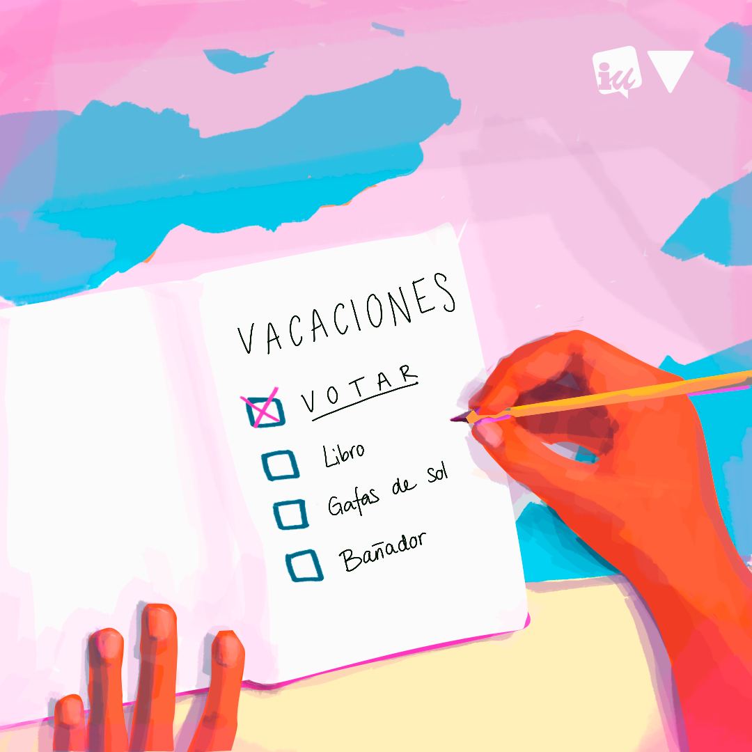 EUVillena's tweet photo. 😎 Estas vacaciones, no te olvides de lo más importante!

📭 Ya puedes pedir tu voto por correo en tu oficina de Correos o en https://t.co/gYvNpS1S9S https://t.co/pGmA4sLSA7