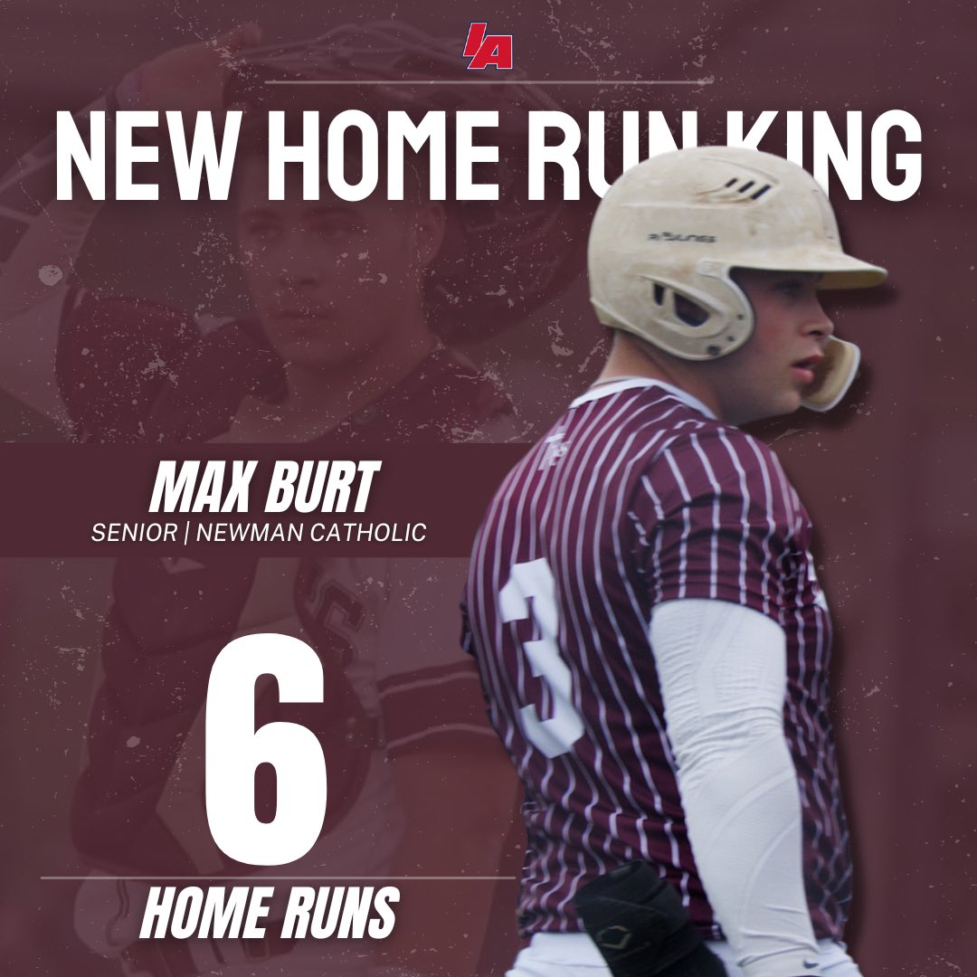👑 𝐓𝐇𝐄 𝐍𝐄𝐖 𝐊𝐈𝐍𝐆 👑 

With 2 home runs last night against West Fork, Max Burt now leads the state with 6 💣s!

#IAbaseball