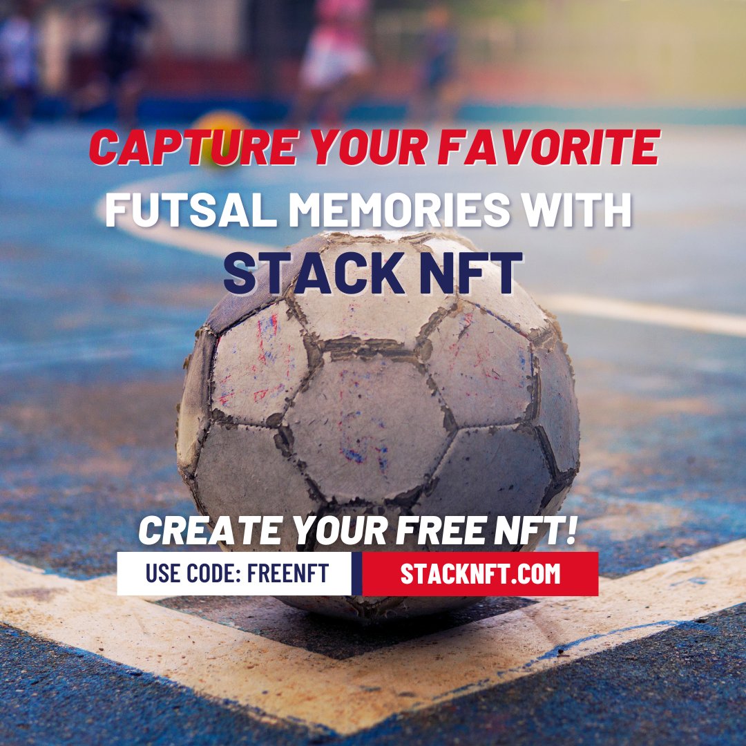 Futsal...Where your true quality, class, and tactical understanding is exposed.

Capture the moment...preserve the moment...

Visit StackNFT.com and use promo code: FREENFT

#futsalnft #futsalmademe