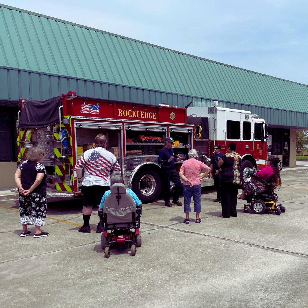 RCDSFlorida's tweet photo. A heartfelt thank you to the Rockledge Fire Department for joining our peer support group session yesterday and sharing valuable insights on hurricane preparedness and fire prevention.
#BrevardCounty #firerescue #fireprevention #peersupport #rockledgefl #firetruck #RCDS https://t.co/MsX6SKAZBS