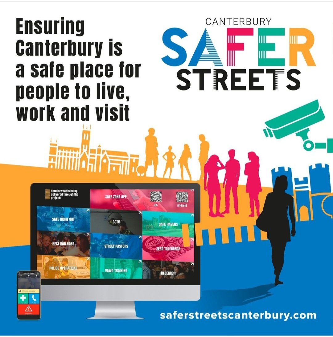 Proud to be managing the media campaign and website design for Canterbury Safer Streets, which aims to reduce violence against women and girls (VAWG) and make the city a safe place for people to live, work and visit.  saferstreetscanterbury.com

#saferstreets #Canterbury #VAWG
