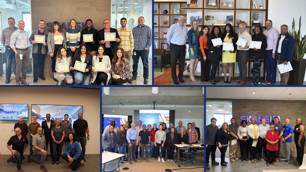 SkanskaUSA's tweet photo. Meet the 2023 graduates of our #CMBB program in Arizona, California, Oregon and Washington! The program is an educational series designed to provide specific training to diverse firms and insight into what it takes to be a successful business in the construction industry. https://t.co/ZFWGaQ66fi