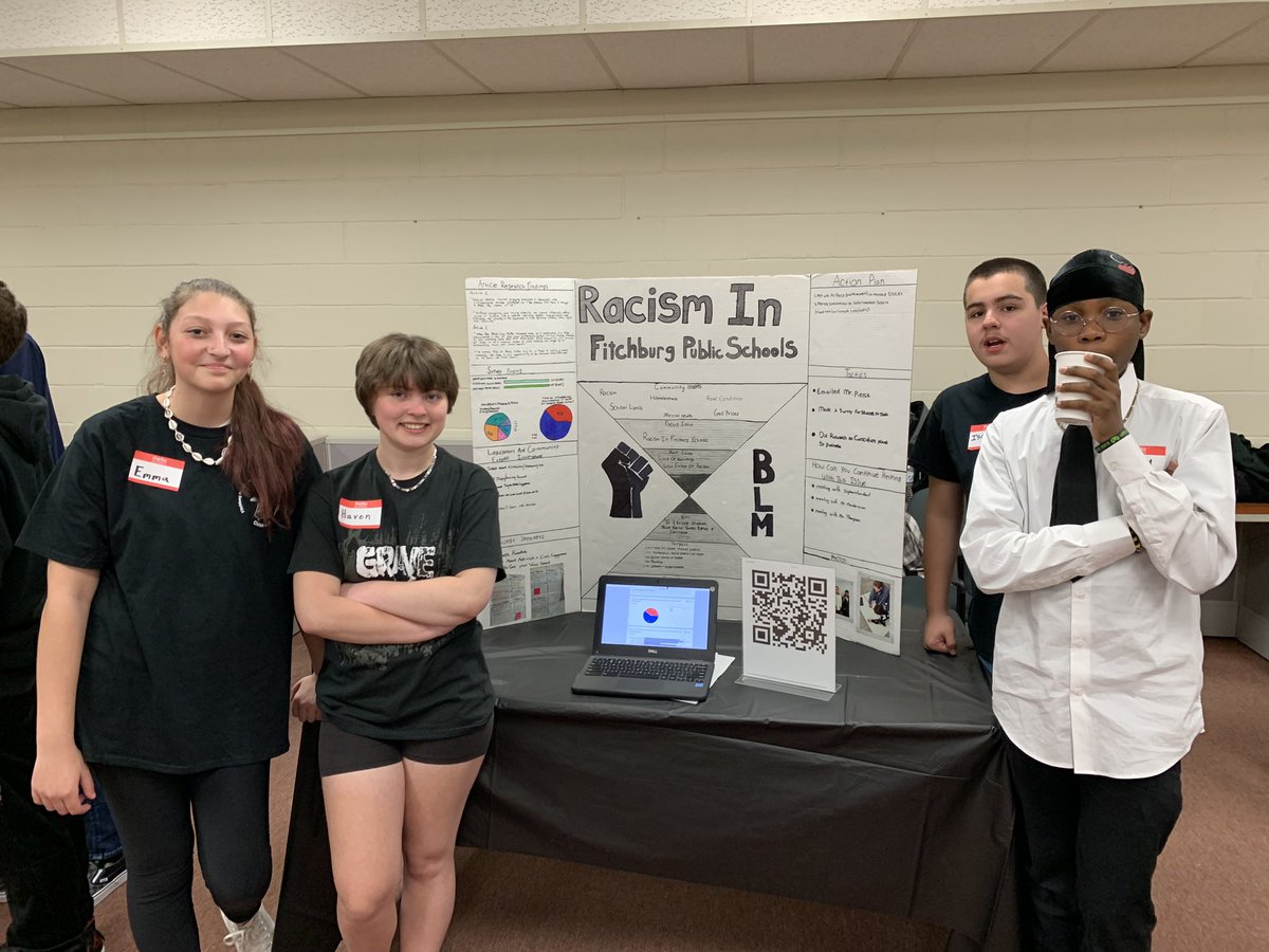 FitchburgPS's tweet photo. Don’t talk about change. Lead it.
Civics Day was held at Memorial Middle School today, as our student representatives presented on how they are leading change on important issues such as school safety, maintaining safe roads, MCAS and mental health. #GenerationCitizen https://t.co/VHKxeuX9gC