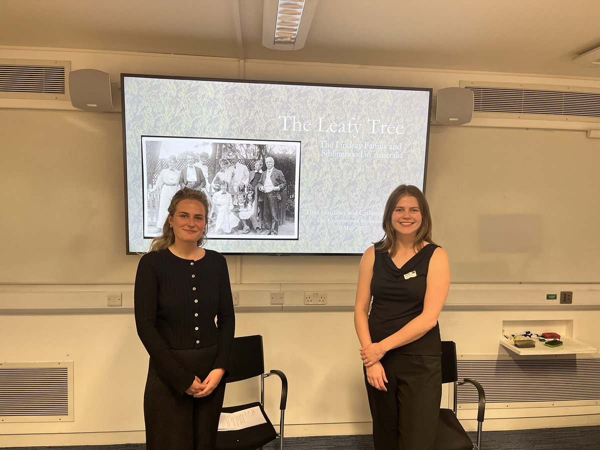 Thanks to <a href="/IHR_LifeCycles/">Life-Cycles Seminar</a> <a href="/ihr_history/">Institute of Historical Research</a> @Slowhistorian for hosting <a href="/TheaGarden/">Thea Gardiner</a> and I last night for our talk on the Lindsay family and siblinghood in turn of the century Australia