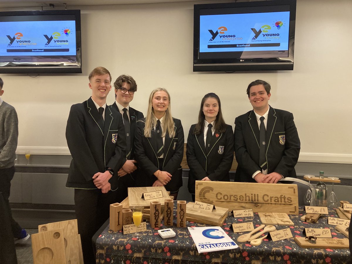 Stewarton_Acad's tweet photo. Corsehill Crafts getting ready for the Young Enterprise awards ceremony - the excitement is real!! https://t.co/tkMssxgFXw