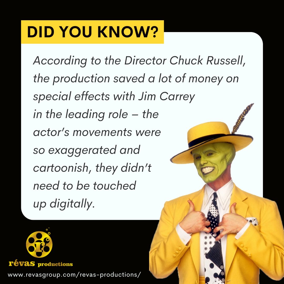 Oh Jim Carrey! 😅
.
.
#JimCarrey #TheMask #ChuckRussell #filmy #filmyfacts #revasproductions #filmmaking #shortfilms #epicfilms