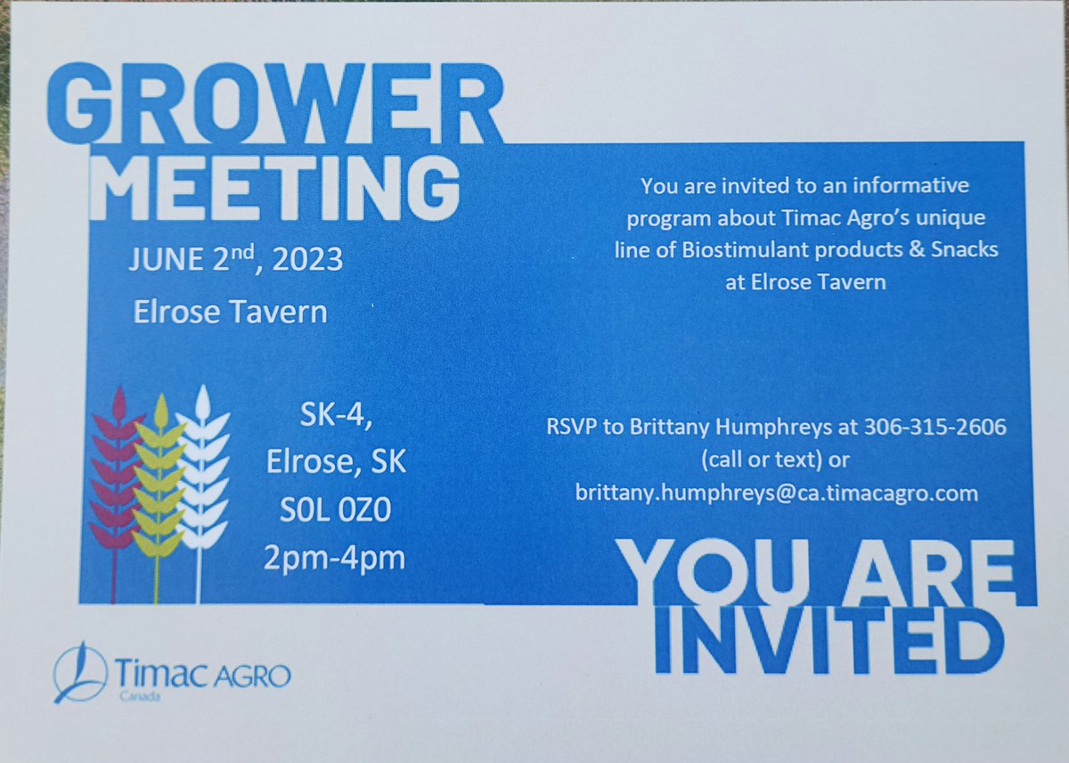 Come hang out and talk Biostimulant products with @timacjenn and I, at the Elrose tavern this Friday! #farmthefuture