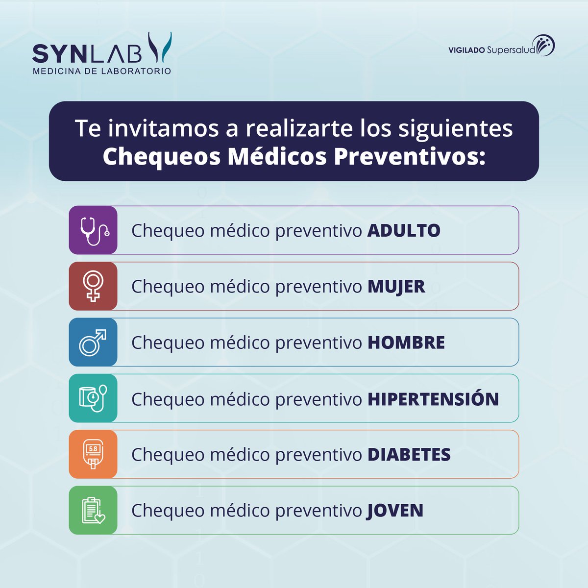SynlabC's tweet photo. ¡Celebra el #DíaMundialSinTabaco! Deja el tabaco y reduce el riesgo de enfermedades. Realiza tus chequeos médicos preventivos en SYNLAB: adulto, mujer, hombre, hipertensión, diabetes y joven. Cuida tu salud y disfruta una vida sana. https://t.co/NL1qiCcSU2 
#Tabaquismo https://t.co/asSBieXZRe