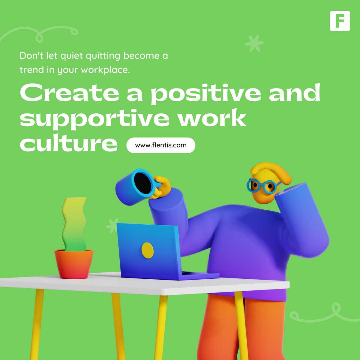 Keeping in mind the latest trend of quit quitting, create a culture that inspires employees to stay engaged and committed.

#flentis #msp #vms #managedserviceprovider #flentispro #workforcemanagement  #vendormanagementsystem #recruitment #contingentworkforce #permanentjobs