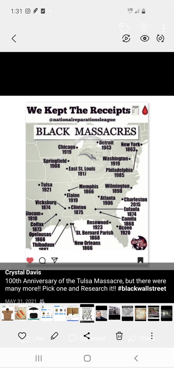 RIP TO THE VICTIMS OF THE TULSA MASSACRE!! AS YOU CAN SEE THERE WERE MANY MORE MASSACRES IN THIS COUNTRY. PICK ONE AND RESEARCH IT!! #Watchmen #TulsaMassacre