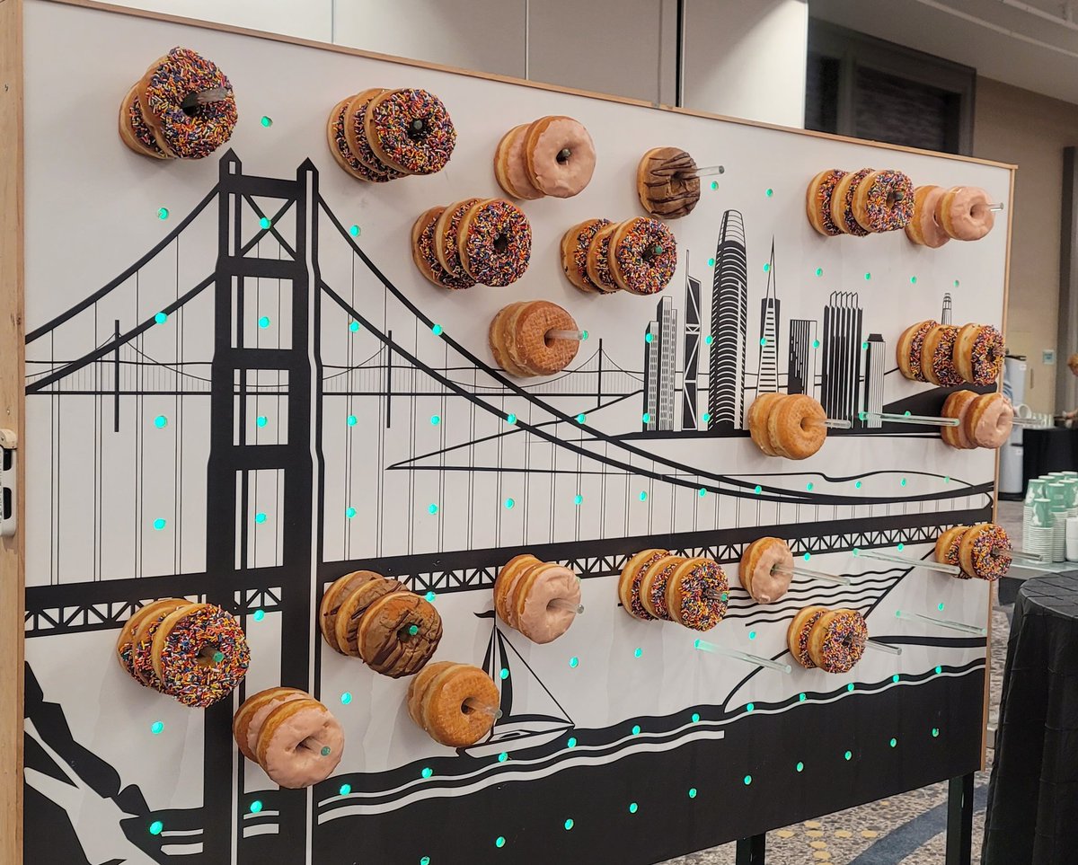 SPNHC's tweet image. Donut worry, be happy coffee break! #SPNHC2023