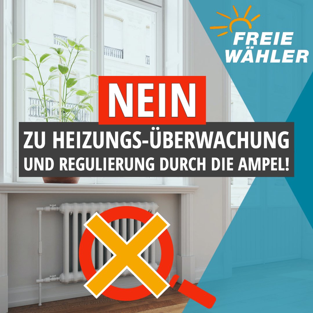 Unfassbar! 😰 Jetzt knickt die #FDP bei Habecks Gesetz zur kommunalen #Wärmeplan|ung doch ein! 
#HeizHammer 👎 NEIN zu Überwachung & Regulierung durch die #Ampel! 🚫
👉 Jetzt Petition gegen das #GEG unterschreiben: ow.ly/U3kZ50OmGYT
#FREIEWÄHLER #AnpackenFürBayern