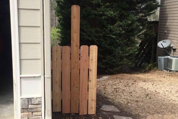 stsmack's tweet photo. @GGGiantGinger I represented HOAs as an attorney for a while and saw bad behavior from both sides.  Plus some creative turf battles. One involved an HOA insisting on a fence to cover trash barrels.  This was the owner;s solution. https://t.co/xv5jL4ir8A