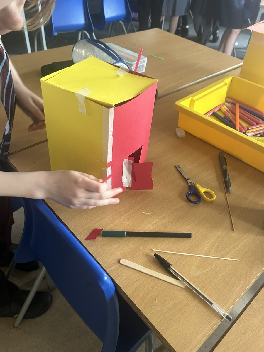 Miss_Mclean_'s tweet photo. Primary 4 had a stem challenge to make a house that Mr wolf could not blow down! We only had 15 pieces of material and 5 pieces of tape to create this! How do you think we did? @stdavidsPS_ELC https://t.co/xDwbmH6WiH