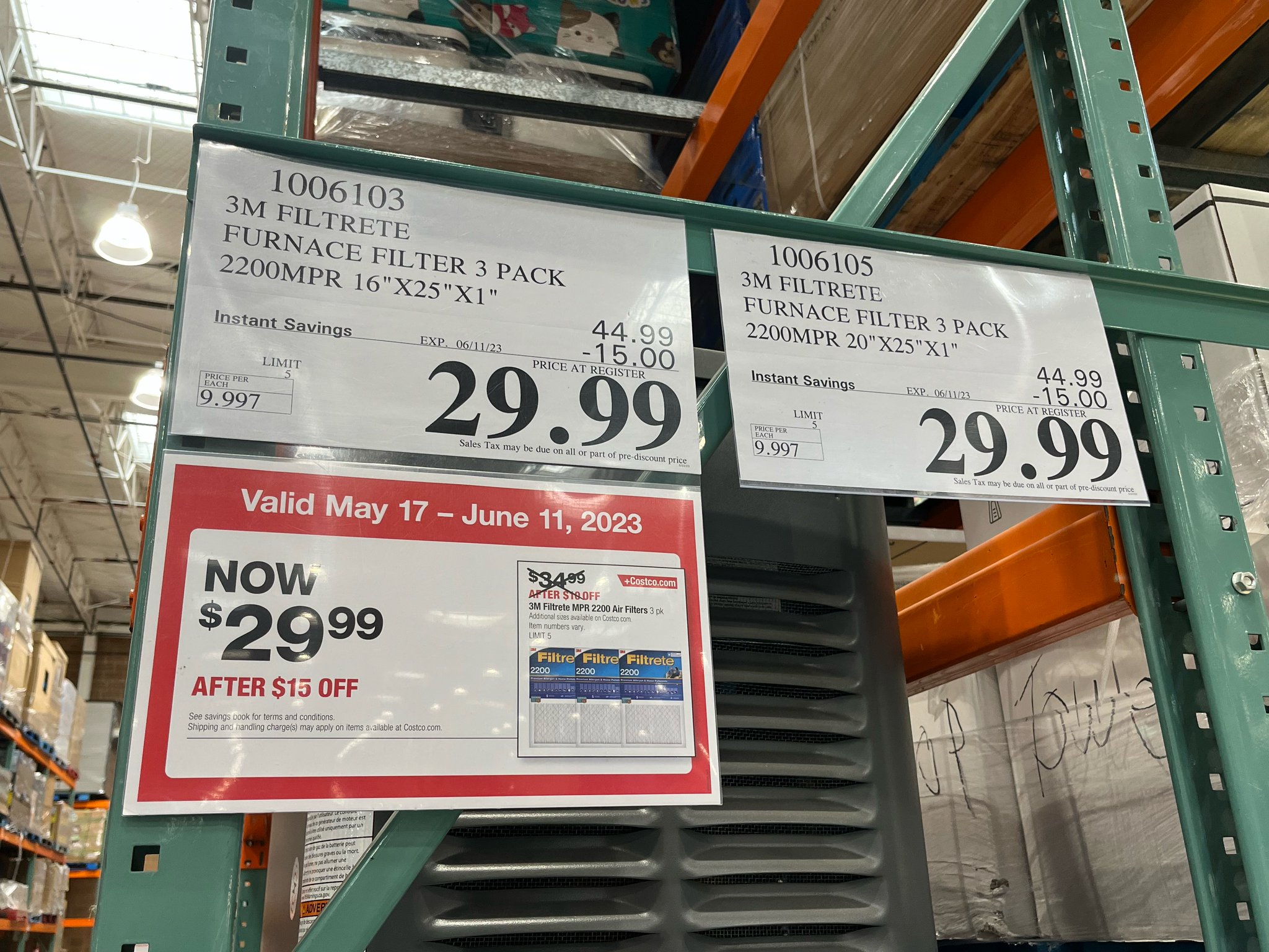 Costco furnace air filters deals